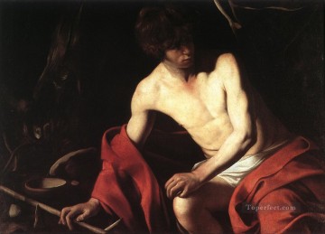 San Juan Bautista1 Caravaggio barroco Pinturas al óleo
